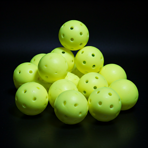 Aero-flight neon pickleballs